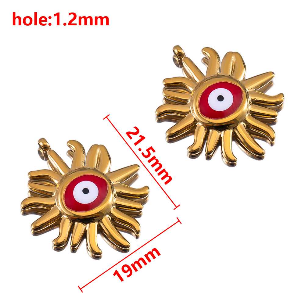 2pcs Stainless Steel Irregular Red Necklace Charms Gold Plated Imitation Pearl Earrings Component DIY Necklaces Jewelry Findings