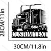 Custom Semi Truck Metal Wall Art, Personalized Trucker Name Sign, Home Decor Hot Sale