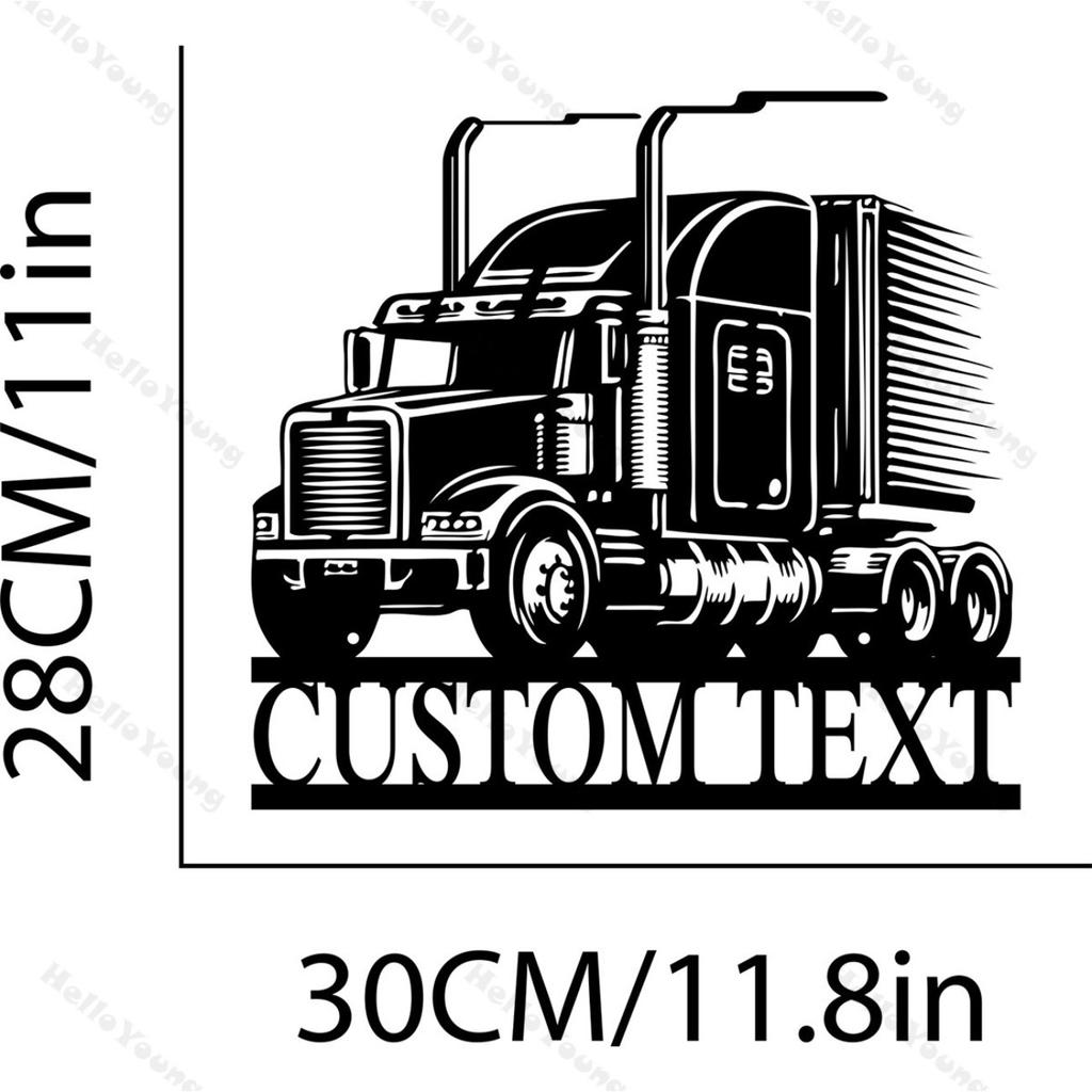 Custom Semi Truck Metal Wall Art, Personalized Trucker Name Sign, Home Decor Hot Sale