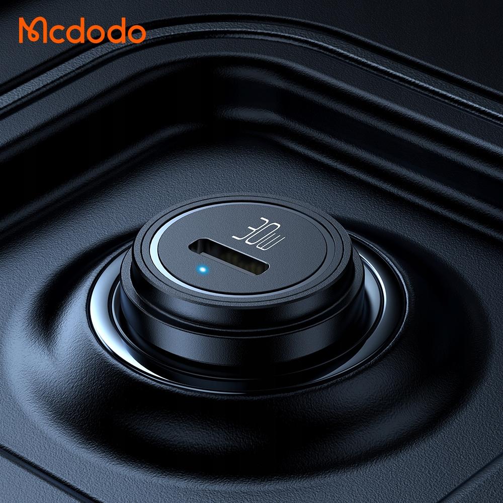 Mcdodo Fast Car Charger For Phone Usb-C Led + Lightning Cable
