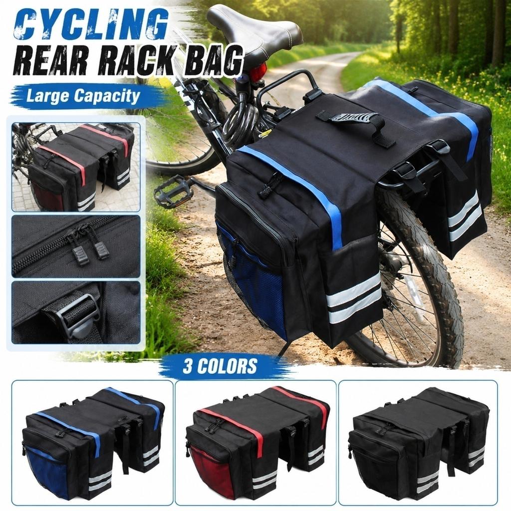 Große Kapazität Fahrrad Gepäckträgertasche für Mountain- und Tourenräder Wasserdichte Doppelseitige Packtasche für Fahrradreisen Aufbewahrungsausrüstung