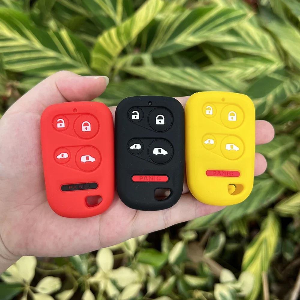 5 Button Silicone Car Key Cover Case Protect Skin Rubber Shell Holder for Honda Odyssey Mini Van 1999 2000 2001 2002 2003 2004
