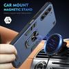 KEYSION Shockproof Armor Case for TECNO Camon 40 Pro 4G 5G Soft Silicone+PC Metal Ring Stand Phone Back Cover for CAMON 40 4G