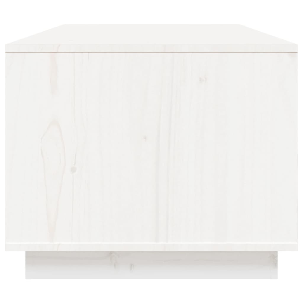 Vidaxl Coffee Table, White, 100X50X41 Cm, Solid Pine Wood