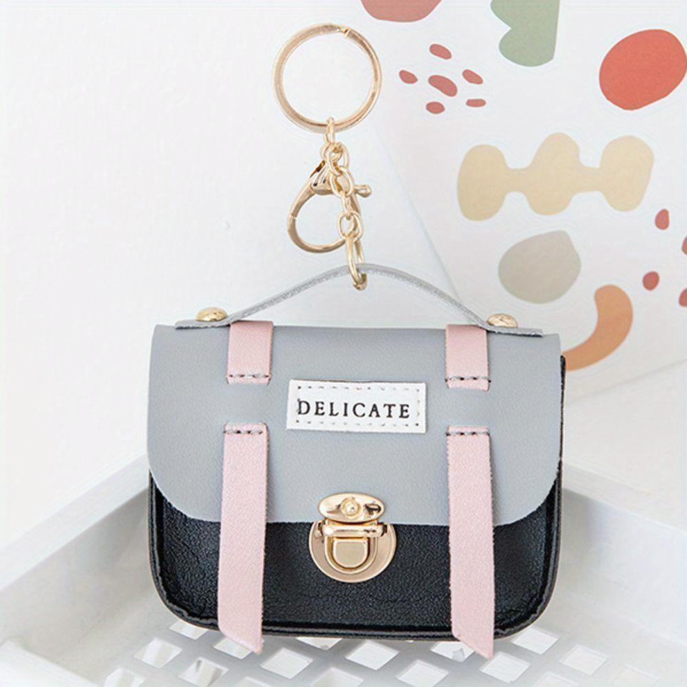 Kawaii Portable Key Bag Girl Purse Card Holder Mini Coin Bag Coin Purse Handbag Key Chain Headphone Storage Bag