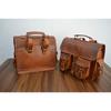 Motorcycle Side Pouch Brown Leather Side Pouch Saddle 2Bags Panniers Two Bags