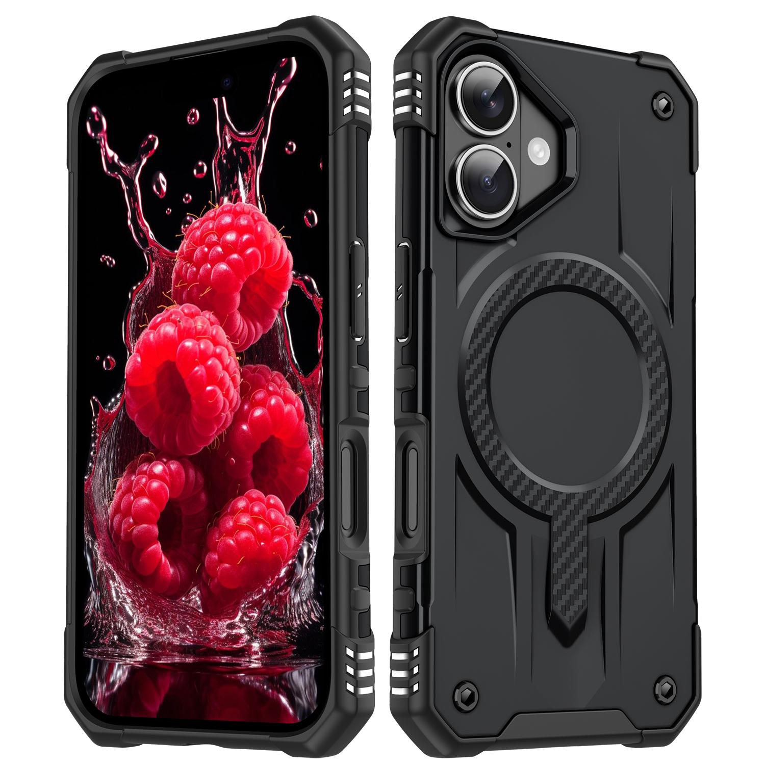 

Чехол с поддержкой беспроводной зарядки для Iphone 17 Air 16 15 Pro Max 14 Plus 16e Iphone17 Iphone16 Двухслойные прочные чехлы iPhone 14 Pro Max чёрный