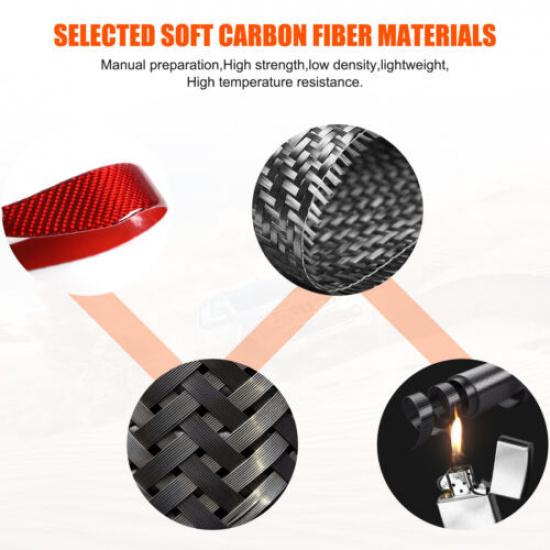 Red Carbon Fiber Headlight Eyelids Eyebrows For Subaru Crosstrek 2024+