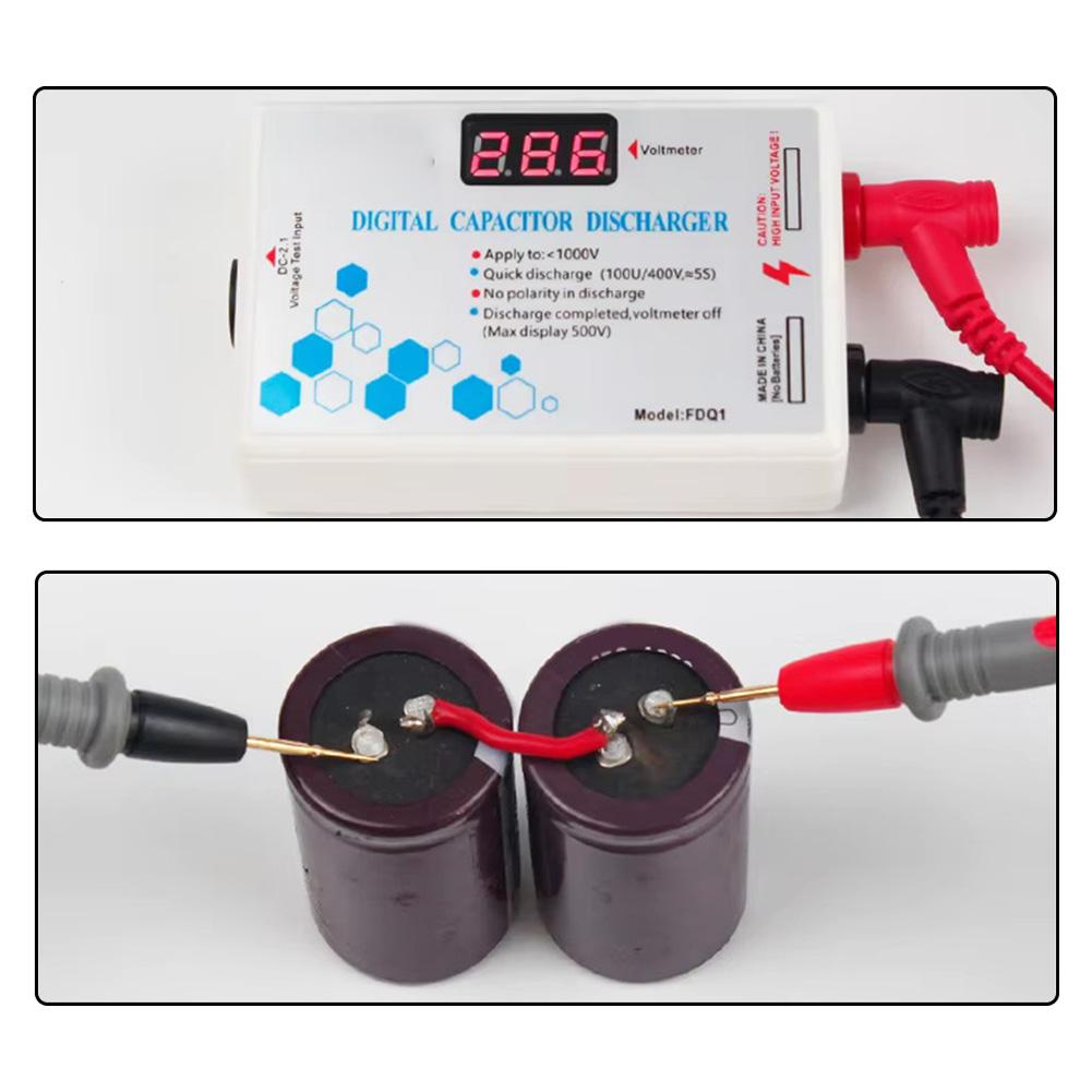 Digital Voltmeter For Repair Electric Probe Digital Capacitor Discharger No Polarity Discharge Test DC AC Voltage