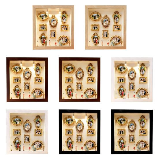 DIY Mini Museum Silhouette Light And Memory Display Silhouette Figurines Custom Box with Box Frame Kit