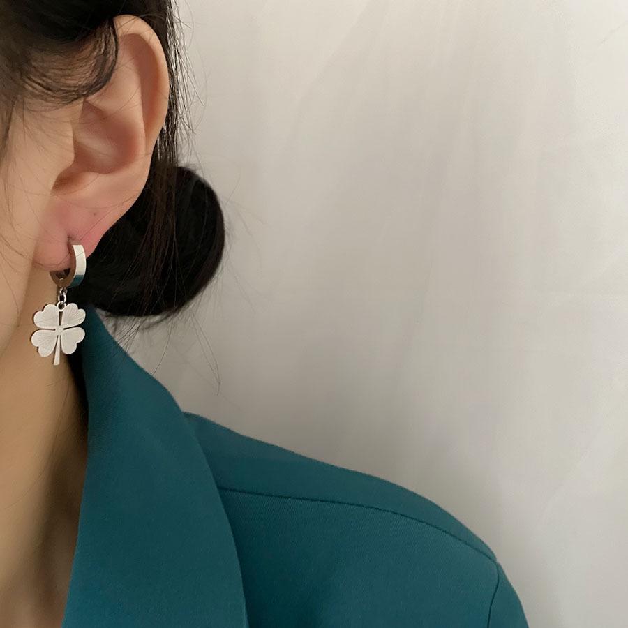 316l Stainless Steel Earrings 2023 Trend Classic Style Clover Shape Fashion Earrings Women's  Gift New