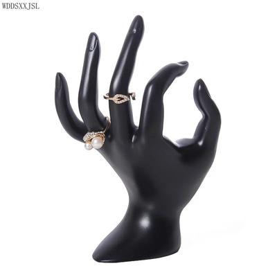 Suporte de joias em formato de mão criativo de resina, cômoda vertical para casa, suporte para armazenamento de anéis e pulseiras, acessórios para exibição de joias em casa
