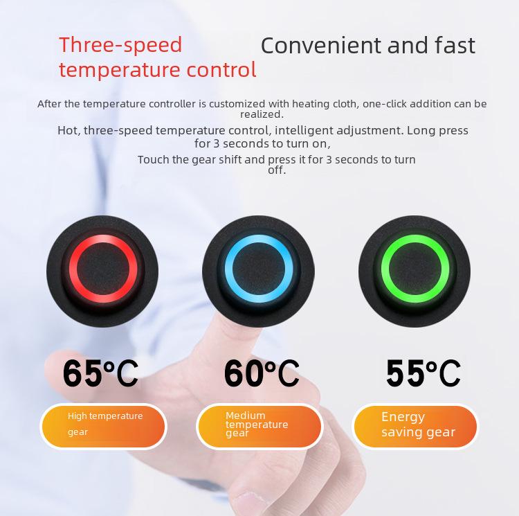 Wodoodporna elastyczna podkładka grzewcza z włókna węglowego zasilana przez USB do odzieży