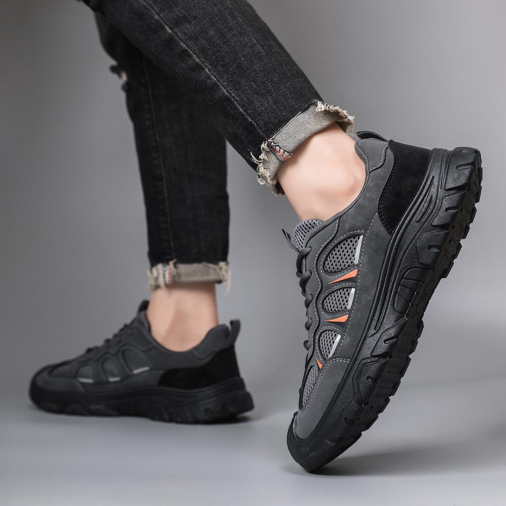 Casual Sports Shoes Platform-soled Versatile Breathable Outdoor Tooling Shoes Men's Hiking Hiking Shoes Men