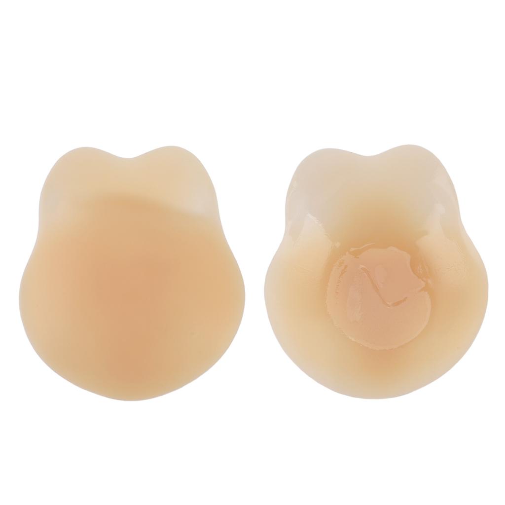 1 Pair Silicone Pasties Reusable Adhesive Pasties Cover Seamless Bust Pasty Sticky for Party Banquet
