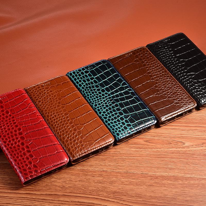 Compatible with iPhone 12 to 18: Genuine Leather Flip Protective Case