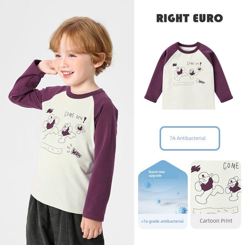 Boys' T-Shirt, Toddler Autumn Long-Sleeve Top, 2026 New Spring/Autumn Children's Clothing, Spring Base Shirt, Trendy Top