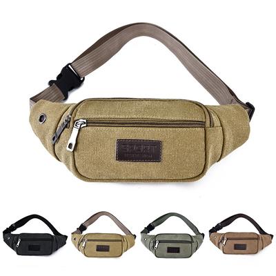 Casual Canvas Heuptas Heuptas Mobiele Telefoon Tas Bananen Tas Heuptas Heren