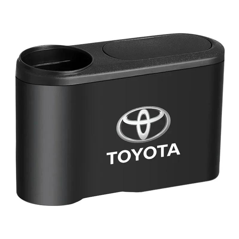 Hanging Car Trash Can Auto Emblem Garbage Box Accessories for Toyota Trd Corolla Yaris Aygo Prius CHR Camry Auris Avensis Land