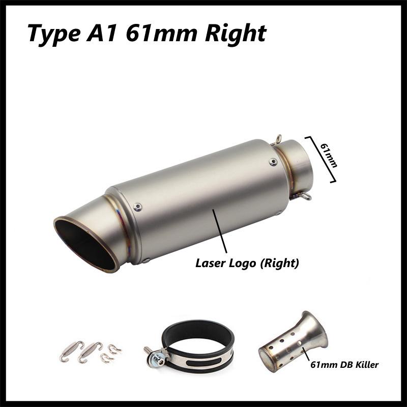51mm 61mm Motorcycle Exhaust Pipe Muffler DB Killer Left Right Side Universal for ER6N SV650 CRF230 Z800 R1 CB650F CB1000R MT07