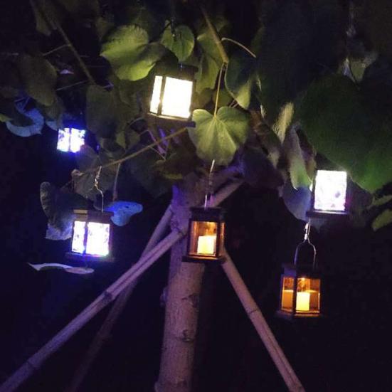 Outdoor Hanging Solar Lantern, Waterproof Rechargeable Decorative Lamp, Copper Wire Candle Light for Outside, Garden, Patio, Yard, Porch Decor