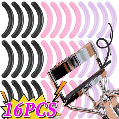 20/50 peças Preto Branco Refil de Borracha para Curvador de Cílios Almofadas de Silicone Ferramenta de Modelagem de Maquiagem Almofadas de Reposição para Curvador de Cílios