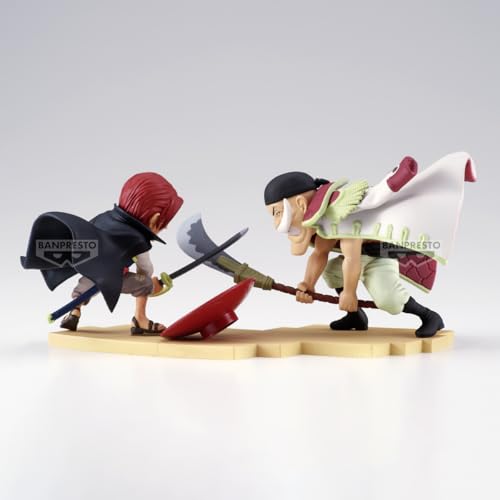 Banpresto Edward Newgate vs. Shanks One Piece collectible figure - World log 13cm multicolor BP29081P ideal anime fans.