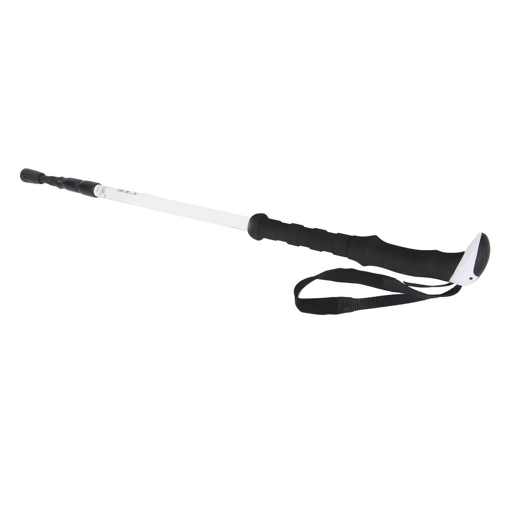 Outdoor Walking Pole with Ergonomic Handle Wrist Straps 3 Section Anti Shock Retractable Hiking Stick for Hiking