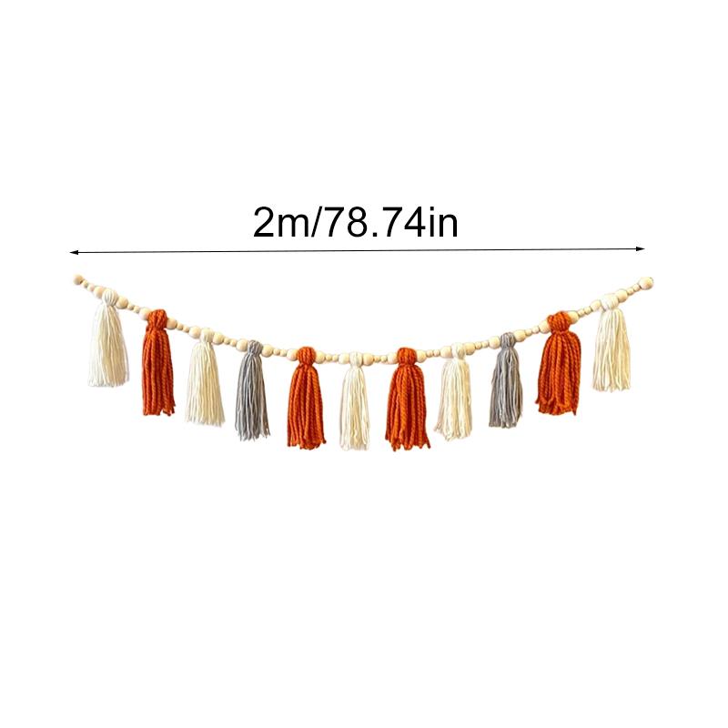2M Hanging Window Wall Gifts Decorative Handicraft Handmade Tassels DIY Thanksgiving Day Creative Home Decoration