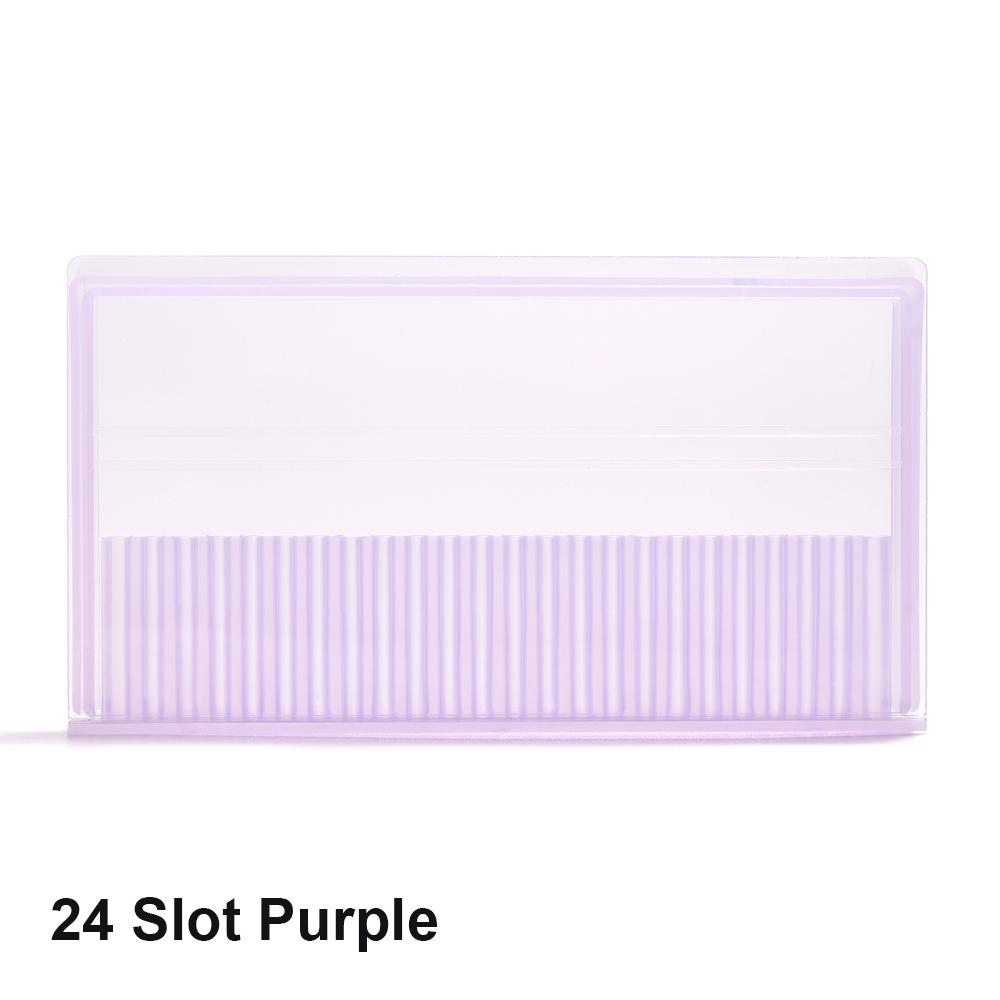 

Профессиональный держатель для сверл для дизайна ногтей с 24 отверстиями, подставка для фрез, контейнер, пустая коробка для хранения, маникюрный инструмент для ногтей, акриловая крышка, коробка фиолетовый