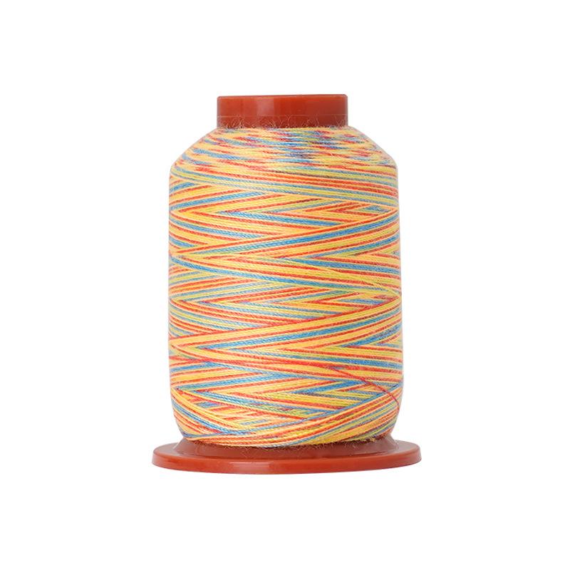 DIY Home Sewing Machine Thread Colorful Polyester Thread, Rainbow Small Roll Colorful Thread Hand Sewing Thread 402 Sewing Thread