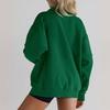 Women's Fashion Casual Half Zip Loose Long Sleeve Solid Color Sweatshirt