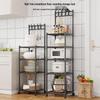 Multi-Layer Floor-Standing Kitchen Storage Rack for Microwave & Pot
