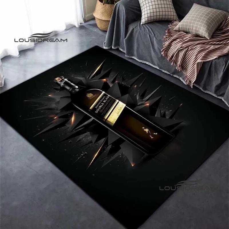 Johnnie Walker Whisky Carpet and Rug Modern Bar Living Room Bedroom Large Area Soft Carpet Study Porch Bedside Non-slip Mat