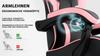 Gaming Chair with Lumbar Support, Breathable PVC Leather, Comfortable Computer, Load Capacity 200KG, Seat Height and Backrest Adjustable Black-Pink