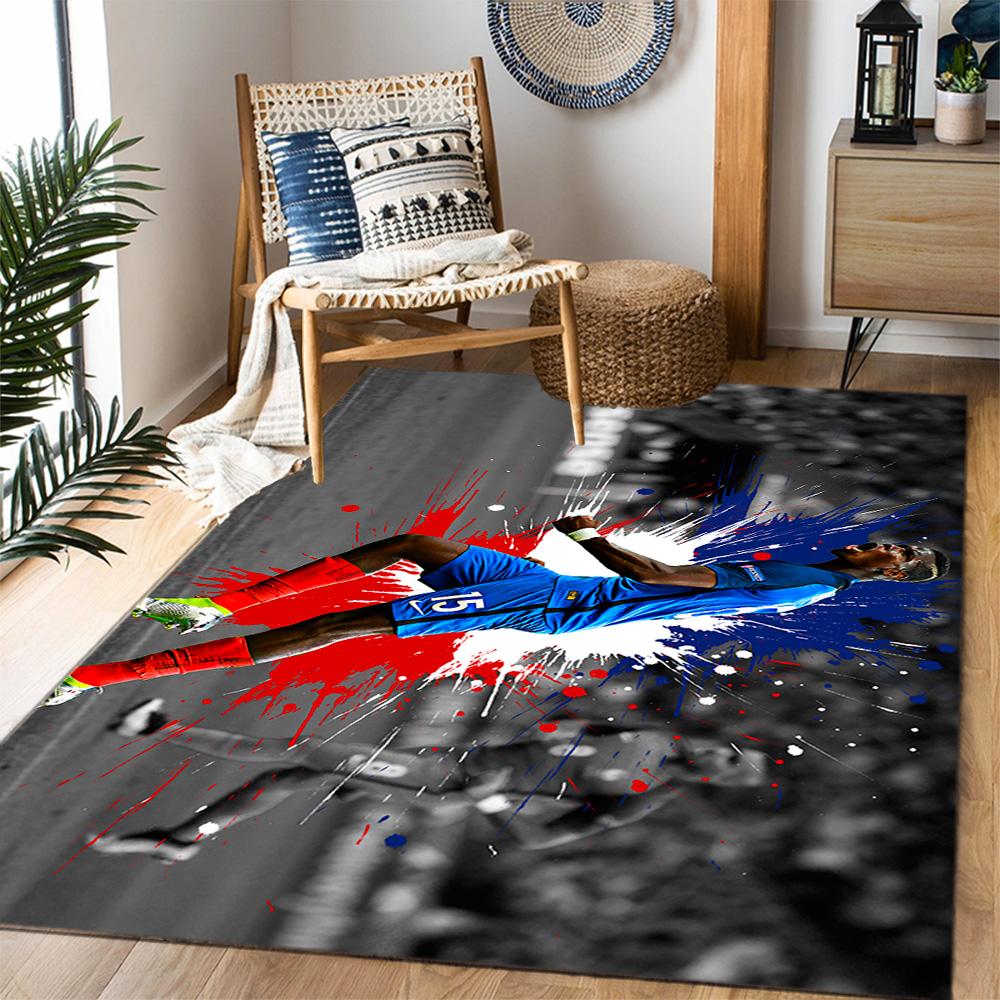 Paul Pogba Action Floor Mat Perfect for Kitchen Dormitory Living Rooms Playrooms Antislip Carpet Anime Office Decor