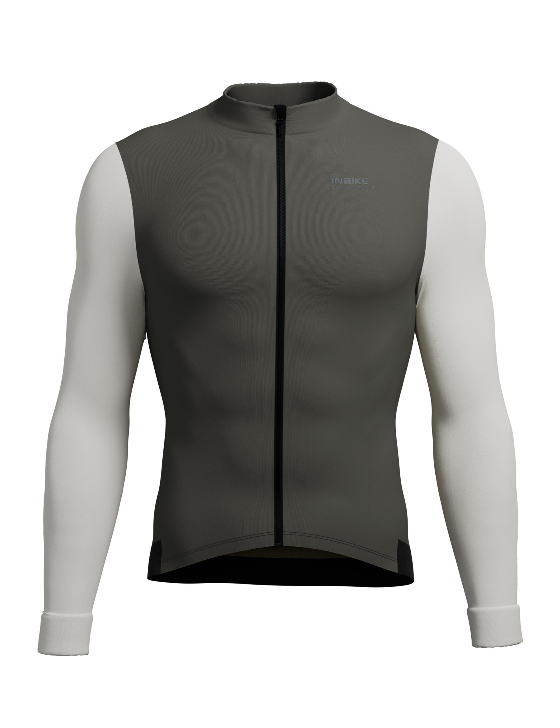 

INBIKE Мужская велосипедная джерси, зимняя термо-ветрозащитная велосипедная джерси, флисовая велосипедная куртка с длинным рукавом и 3 задними карманами L зелёный