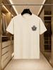 2026 New Arrival 100 Cotton Tshirt Left Chest European Crown Double Lion Crest Emblem Print Luxury Business Crew Neck Casual S