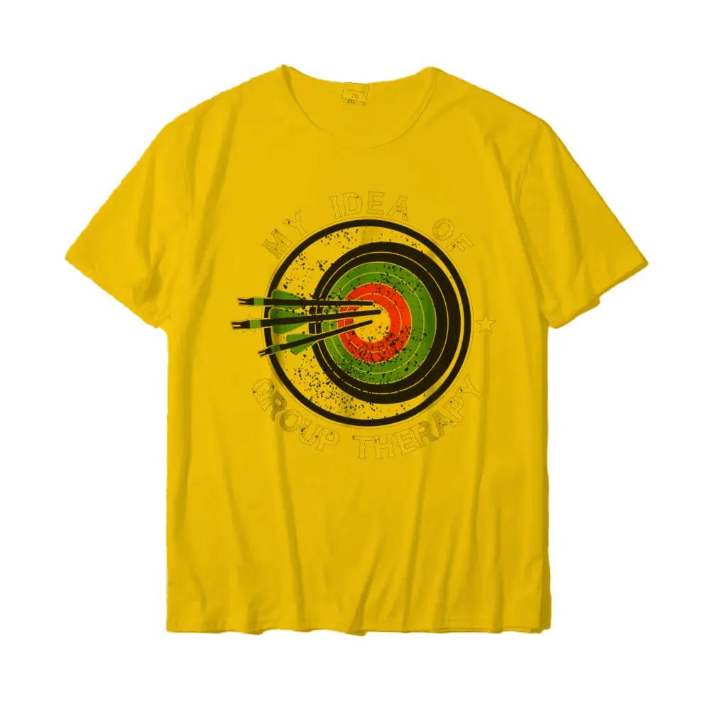 Men s Archery Is My Idea Of Group Therapy pattern printed 100% pure cotton short-sleeved T-shirt trendy clothing 4XL