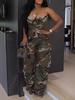New Fashion European & American High-Waisted Sleeveless Slim Jumpsuit with Multi-Pocket Long Pants