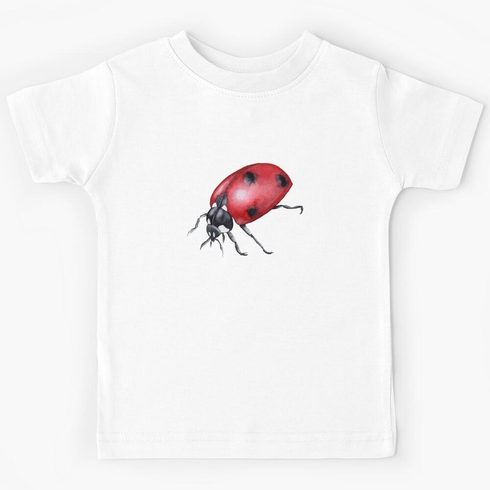 Watercolor illustration of ladybug Kids T-Shirt 110