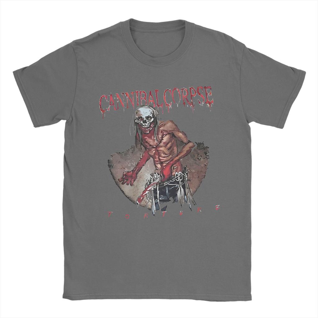Men TShirt Cannibal Corpse Torture Vintage Cotton Tee Shirt Short Sleeve T Shirts Round Neck Tops Plus Size