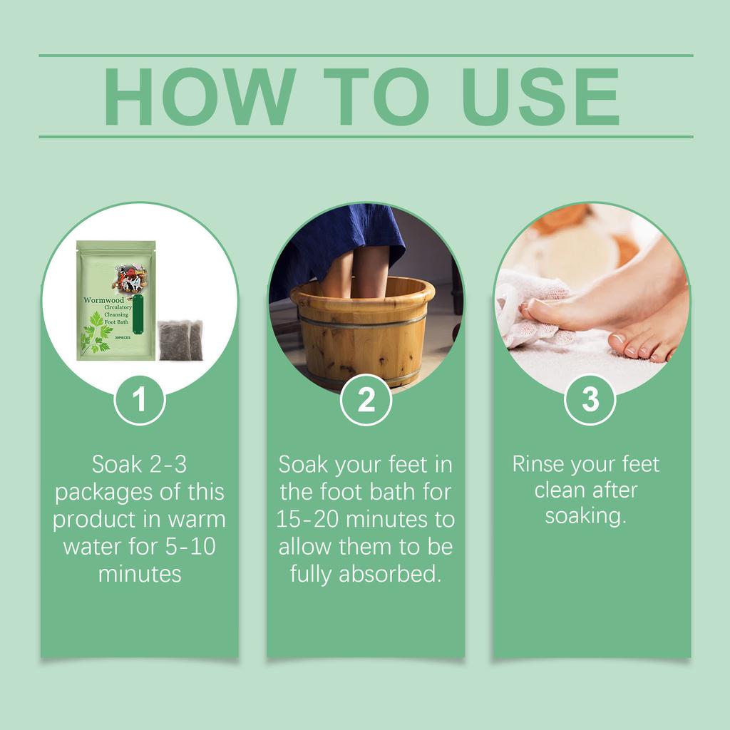 Natural Mugwort Herb Foot Soak Foot Bath Powder Spa Relax Massage