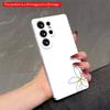 2DFlat Samsung Phone Case White Flower with Yellow Center, Minimalist Design. Applicable To Galaxy S23 S24 S25ULTRA S26 A12 A14 A15 A16 A54 A55