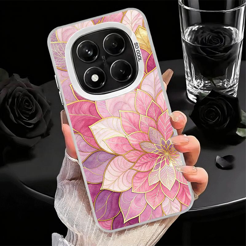 

Beautiful Rose Gold Art Soft Phone Case for Samsung Galaxy S24 S25 FE S26 Edge S23 Ultra S22 Plus S21 + Shockproof Cover Back Sh Redmi Note13ProPlus