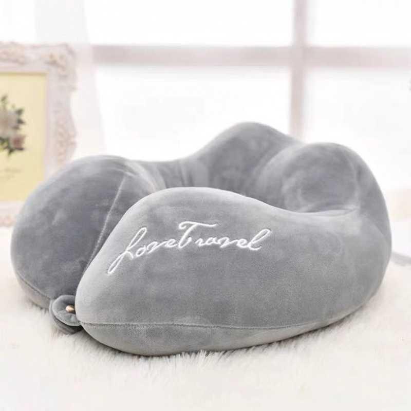 Cute U-Shaped Neck Support Pillow for Travel & Nap - Cartoon Design