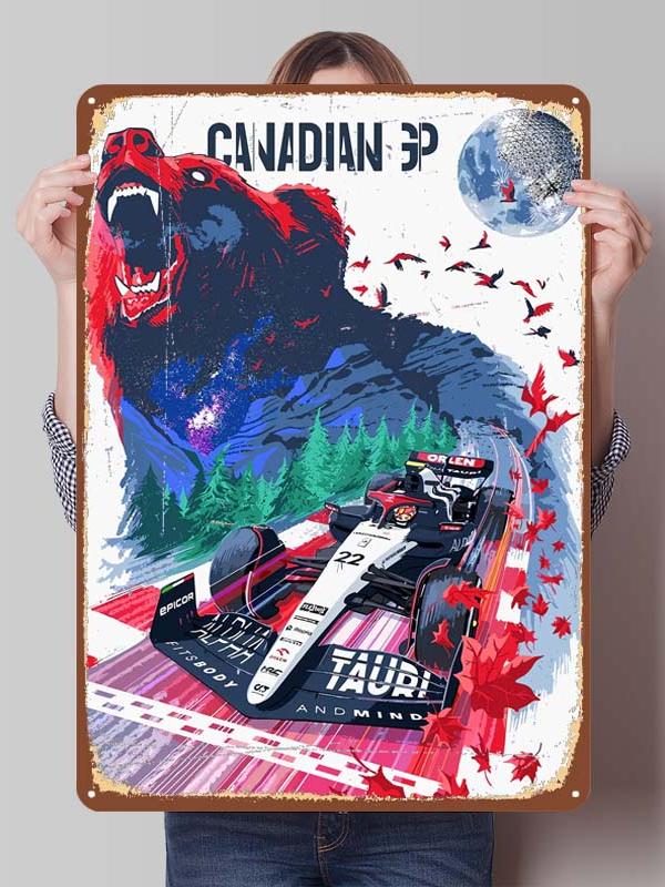 Yuki Tsunoda Racer Posters F1 Racing Metal Signs Decor for Room Decoration Custom Tin Plates for Wall Art Decoration Retro Home