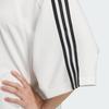 Adidas Originals Oversized Tee Dress Sports Comfortable Loose Three Stripes Round Neck Short Sleeve Dress Women Dresses White JD5773