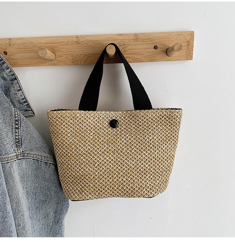 2025 spring/summer new crossbody straw bag versatile handbag woven bag rattan bag fashion bucket bag