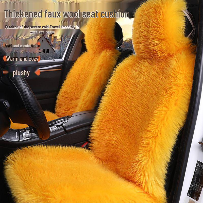 Dicker Plüsch Universal Autositzbezug - Rutschfest & Gemütlich für Herbst und Winter